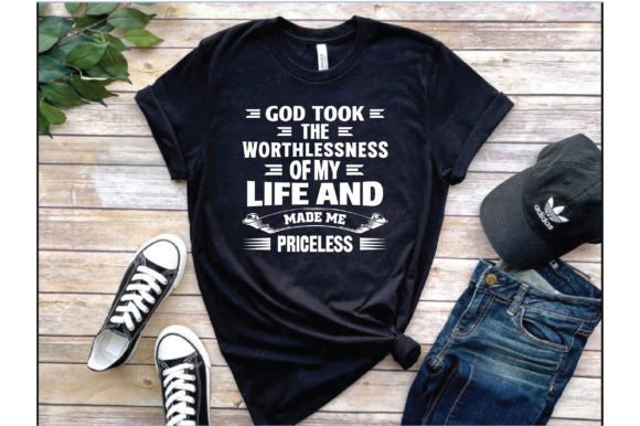 God Took the Typography T Shirt Design for Blog Graphics