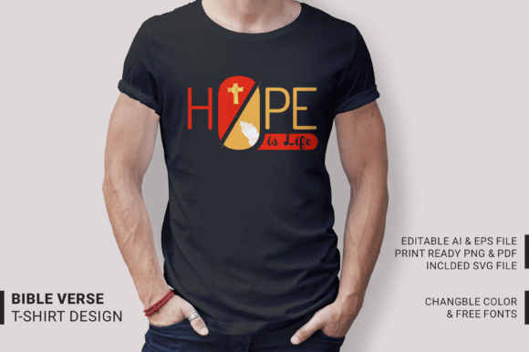 Hope is Life - Religious Typography