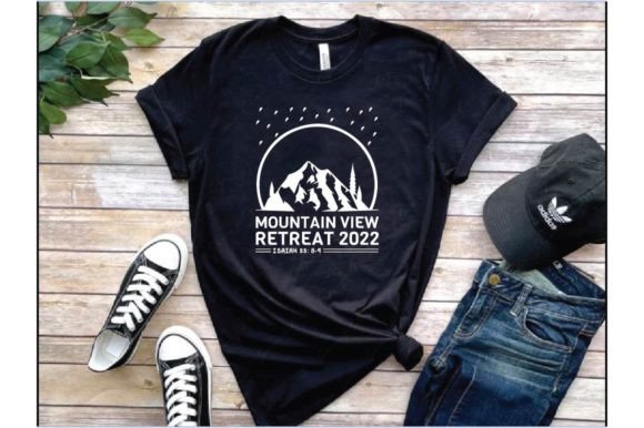 Mountain View Retreat. T-Shirt Designs
