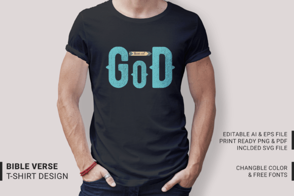 Son of God - Bible Quotes Typography T-Shirt Designs